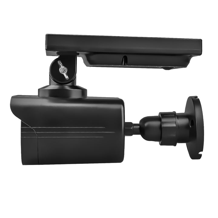 Cameră de supraveghere falsă cu alimentare solară, LED intermitent, senzor de mișcare, iluminare LED, autocolante incluse în set, SOL1800S/B, 4 bucăți