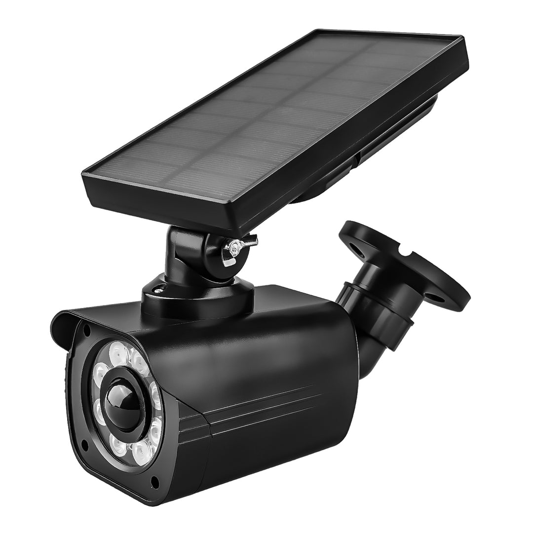 Cameră de supraveghere falsă cu alimentare solară, LED intermitent, senzor de mișcare, iluminare LED, autocolante incluse în set, SOL1800S/B, 4 bucăți