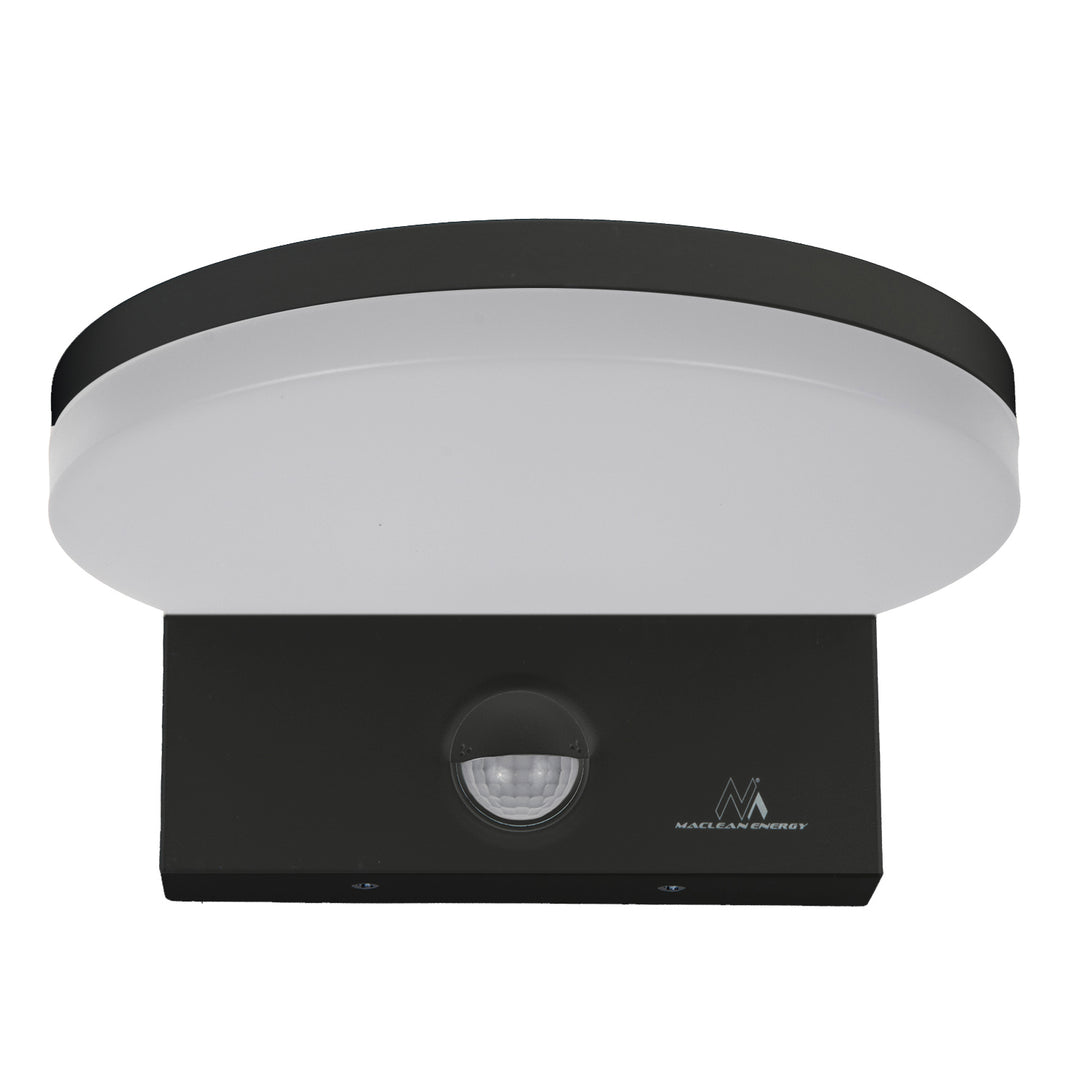 Lampă LED cu senzor de mișcare Maclean, senzor de mișcare PIR, culoare neagră, 15 W, IP65, 1560 lm, culoare albă neutră (4000 K) MCE344 B, 2 bucăți