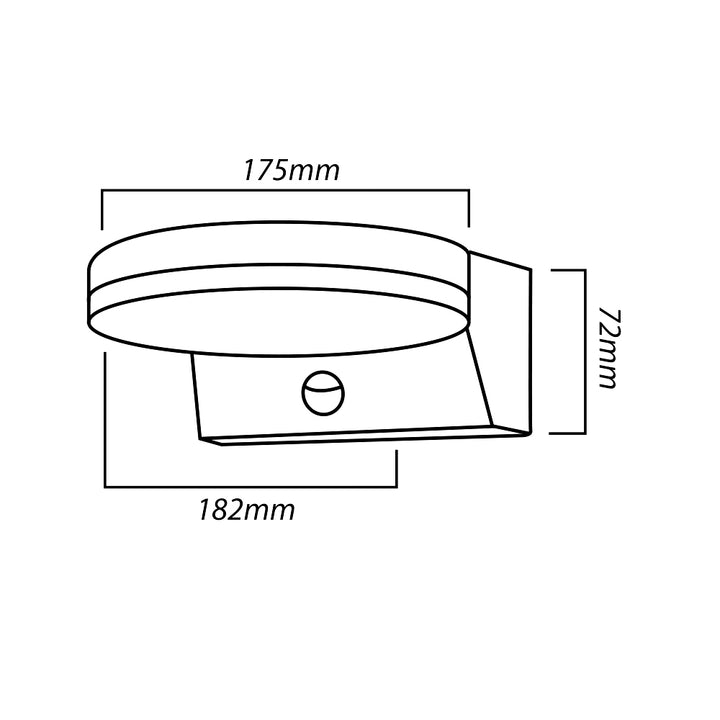 Lampă LED cu senzor de mișcare Maclean, senzor de mișcare PIR, culoare neagră, 15 W, IP65, 1560 lm, culoare albă neutră (4000 K) MCE344 B, 2 bucăți