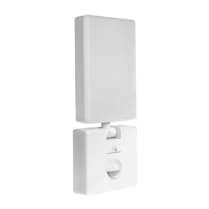 Lampă LED cu senzor de mișcare Maclean, senzor de mișcare PIR, culoare albă, 10 W, IP65, 800 lm, lumină albă neutră (4000 K) MCE516 W, 2 bucăți