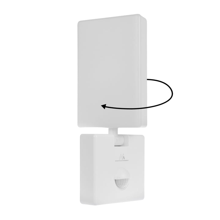 Lampă LED cu senzor de mișcare Maclean, senzor de mișcare PIR, culoare albă, 10 W, IP65, 800 lm, lumină albă neutră (4000 K) MCE516 W, 2 bucăți
