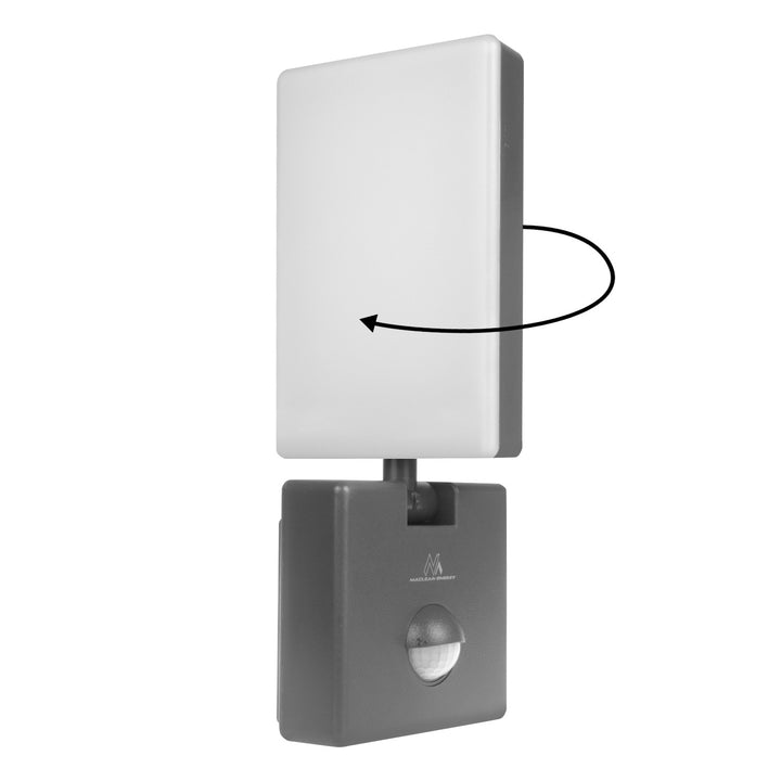 Lampă LED cu senzor de mișcare Maclean, senzor de mișcare PIR, culoare gri, 10 W, IP65, 800 lm, lumină albă neutră (4000 K) MCE516 GR, 2 bucăți