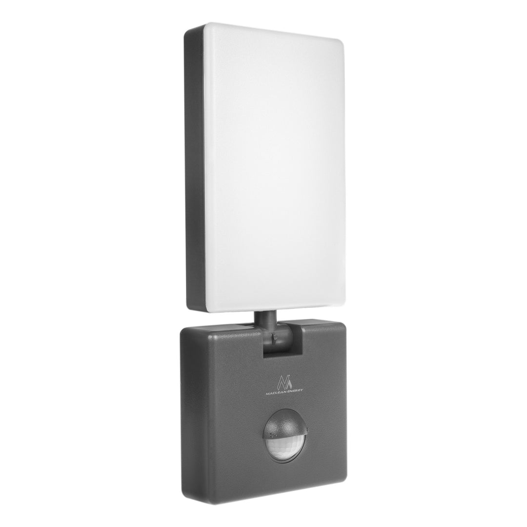 Lampă LED cu senzor de mișcare Maclean, senzor de mișcare PIR, culoare gri, 10 W, IP65, 800 lm, lumină albă neutră (4000 K) MCE516 GR, 2 bucăți