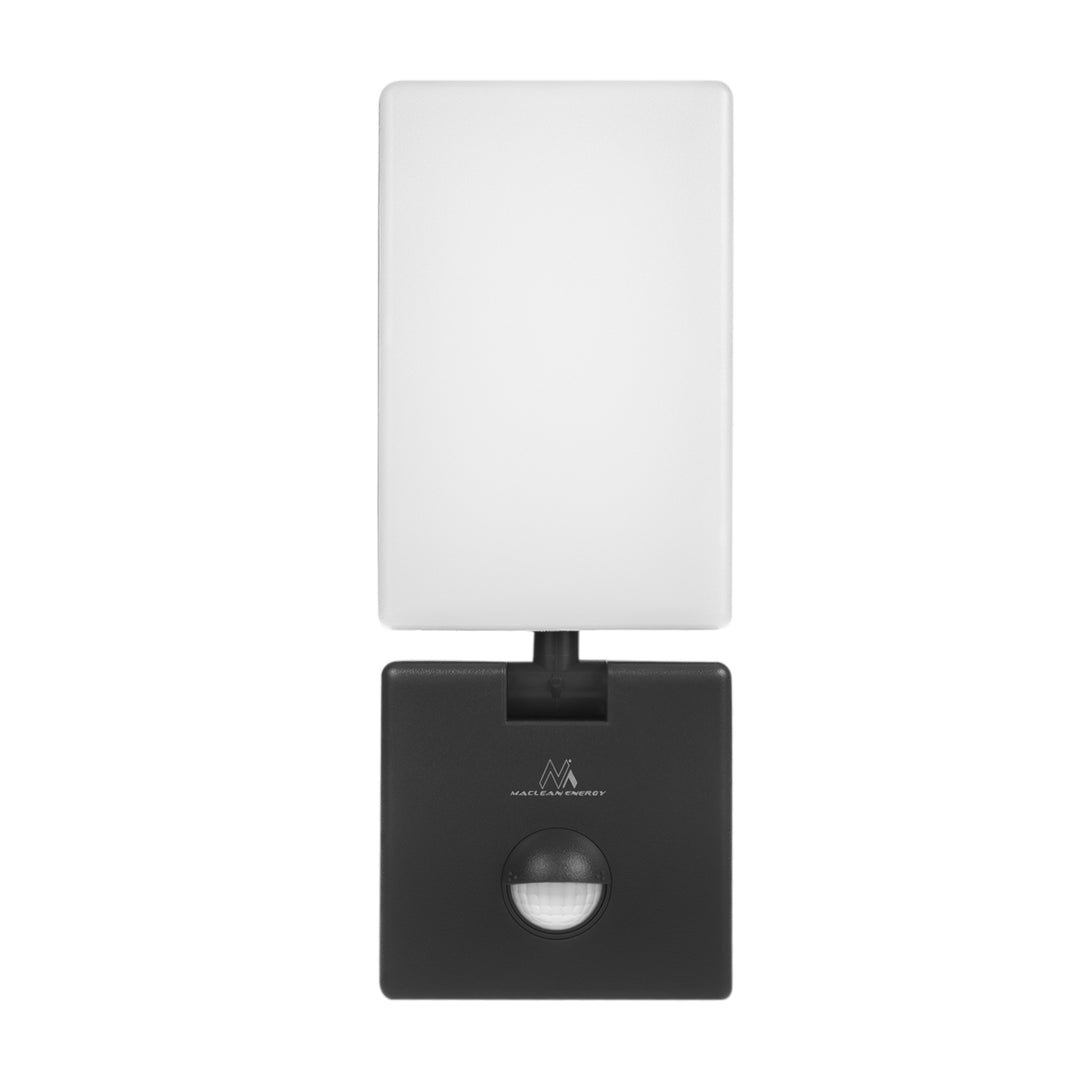 Lampă LED cu senzor de mișcare Maclean, senzor de mișcare PIR, culoare neagră, 10 W, IP65, 800 lm, culoare albă neutră (4000 K) MCE516 B, 2 bucăți