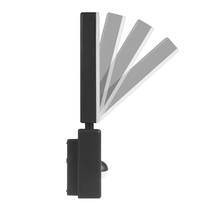 Lampă LED cu senzor de mișcare Maclean, senzor de mișcare PIR, culoare neagră, 10 W, IP65, 800 lm, culoare albă neutră (4000 K) MCE516 B, 2 bucăți