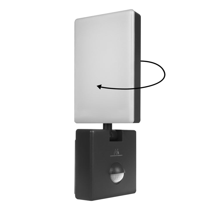 Lampă LED cu senzor de mișcare Maclean, senzor de mișcare PIR, culoare neagră, 10 W, IP65, 800 lm, culoare albă neutră (4000 K) MCE516 B, 2 bucăți