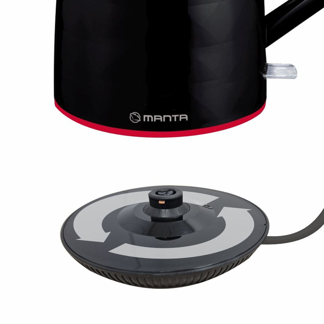 Ceainic electric fără fir Manta ORISA 1,7 L, 2200 W, negru