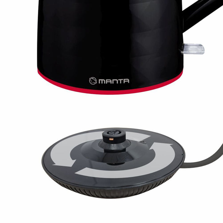 Ceainic electric fără fir Manta ORISA 1,7 L, 2200 W, negru