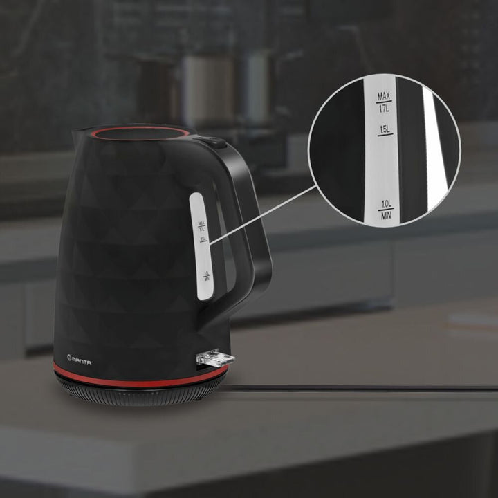 Ceainic electric fără fir Manta ORISA 1,7 L, 2200 W, negru