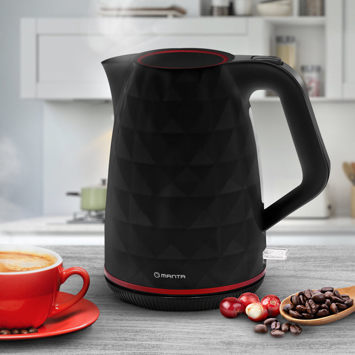 Ceainic electric fără fir Manta ORISA 1,7 L, 2200 W, negru