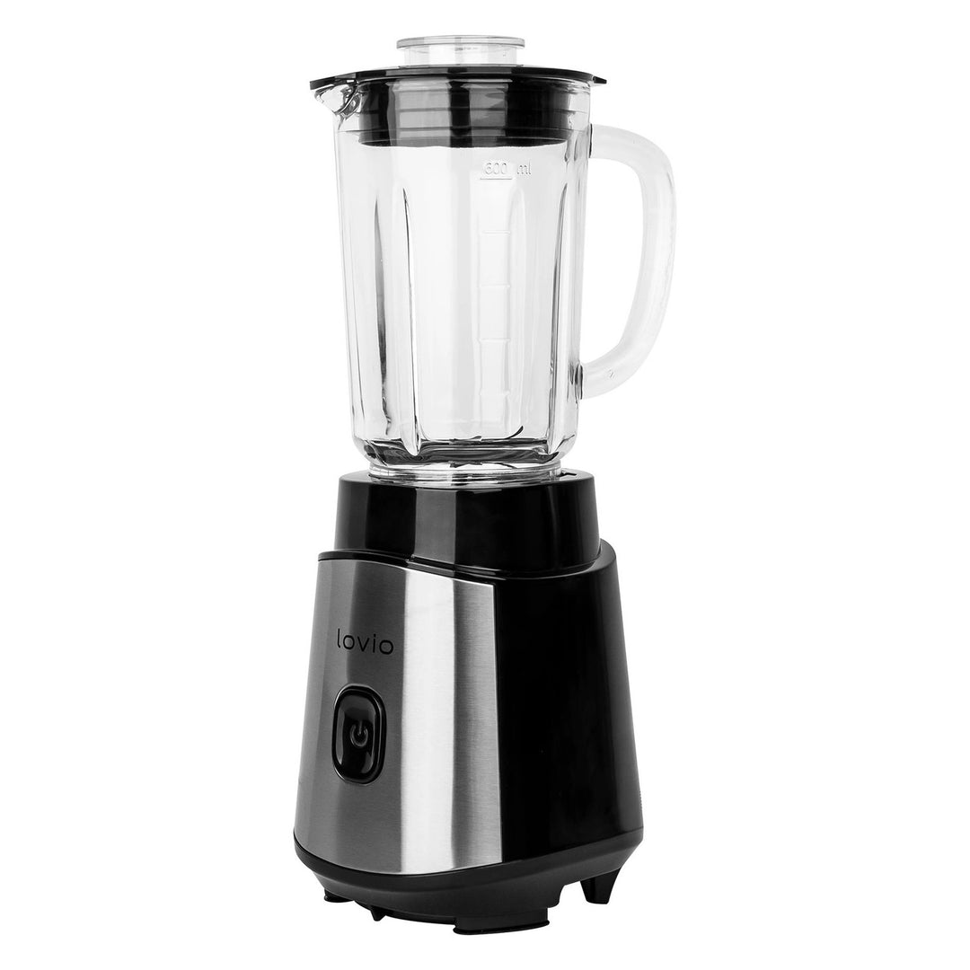 Blender cu recipient LOVIO LVJBL001, putere 500 W, recipient din sticlă de 600 ml, 3 sticle