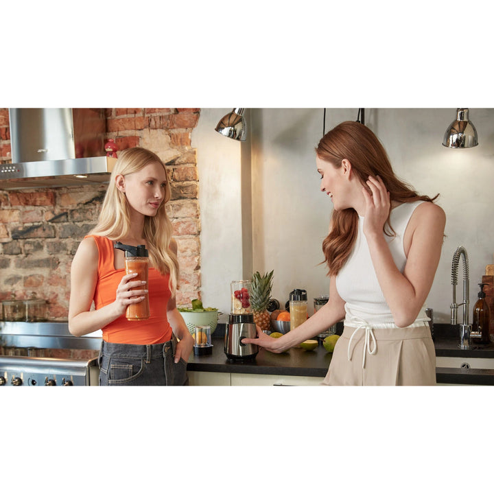 Blender cu recipient LOVIO LVJBL001, putere 500 W, recipient din sticlă de 600 ml, 3 sticle