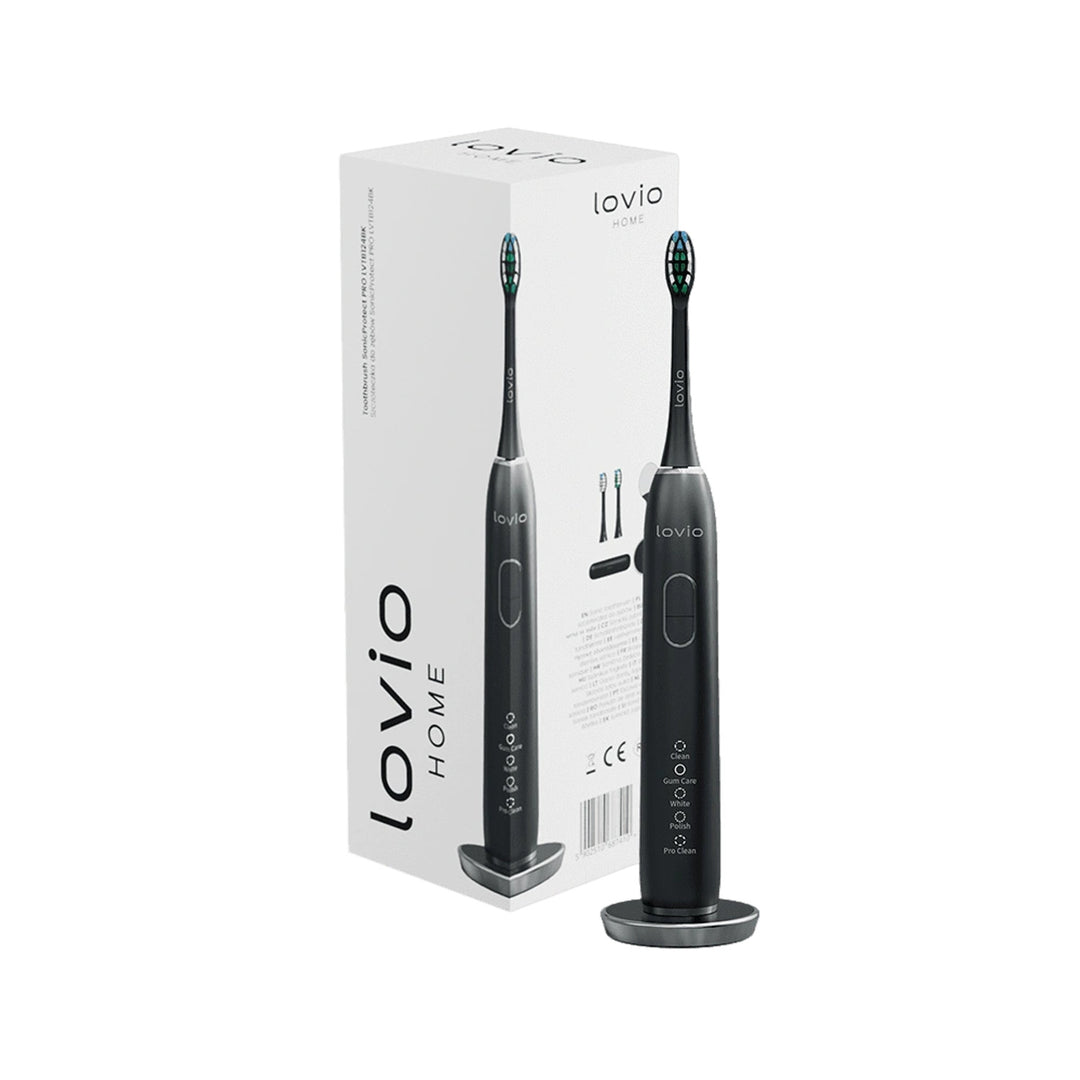 Periuță de dinți electrică Lovio SonicProtect PRO, neagră, LVTB124BK