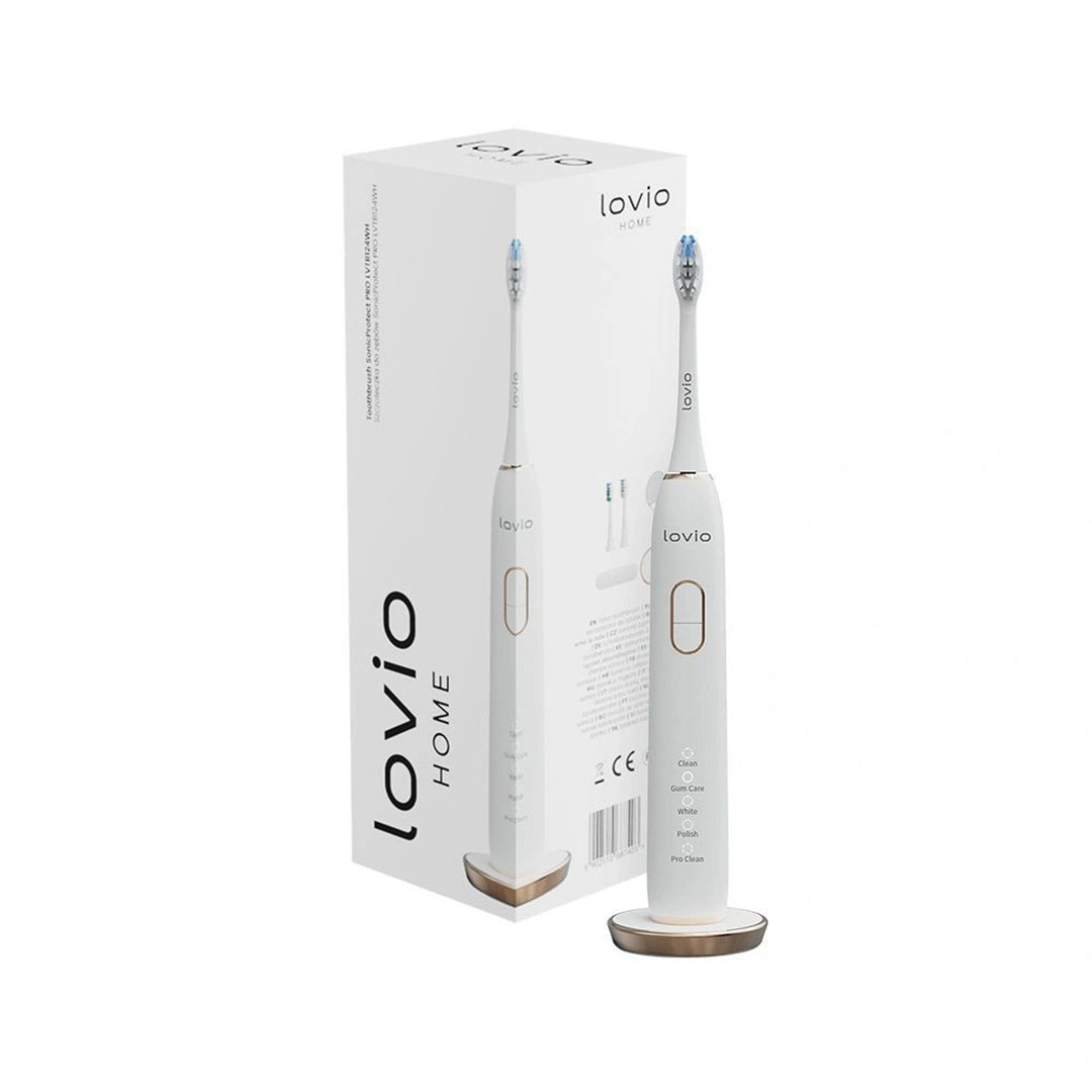 Periuță de dinți electrică Lovio SonicProtect PRO albă LVTB124WH