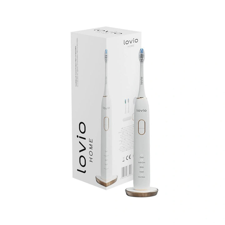 Periuță de dinți electrică Lovio SonicProtect PRO albă LVTB124WH