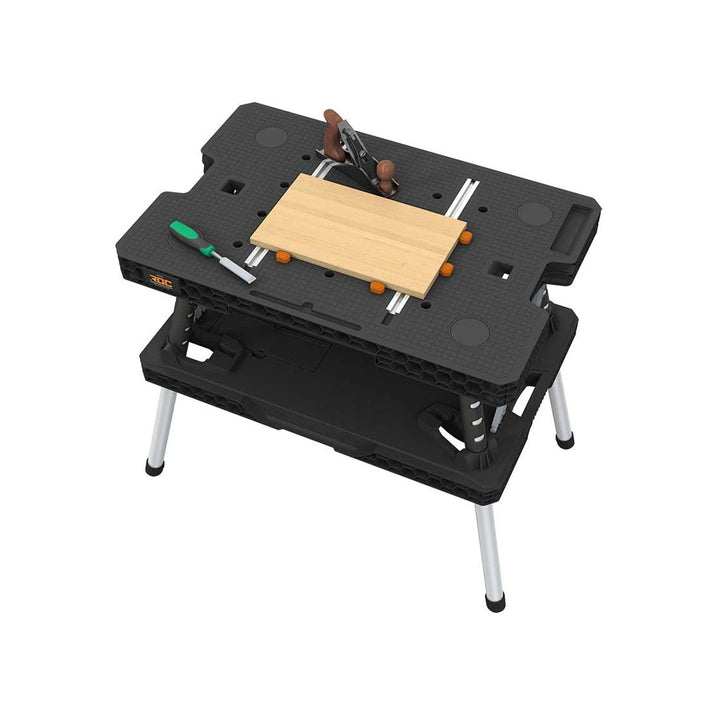 Masă de atelier pliabilă 2.0 Keter, capacitate de încărcare 453 kg, suprafață de lucru 85x56 cm, picioare metalice stabile, 271269