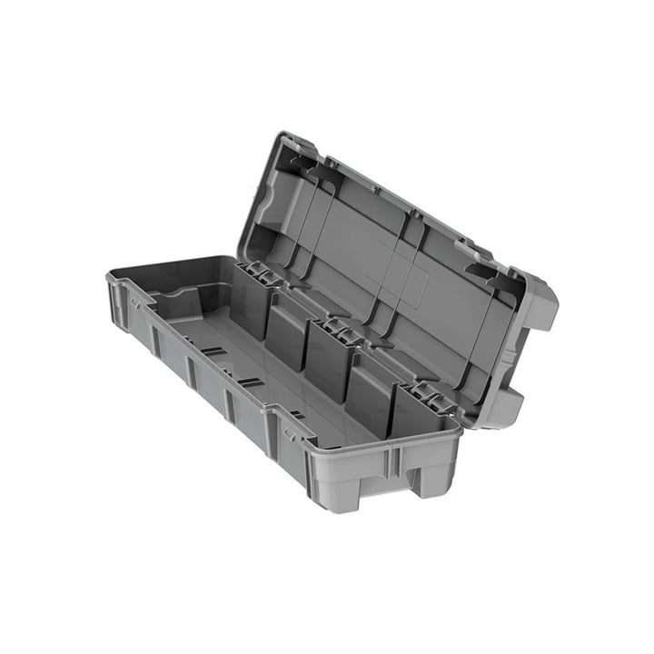 Masă de atelier portabilă Keter Jobmade, capacitate de încărcare 453 kg, picioare antiderapante, compartiment cu cleme sub blat, 239985