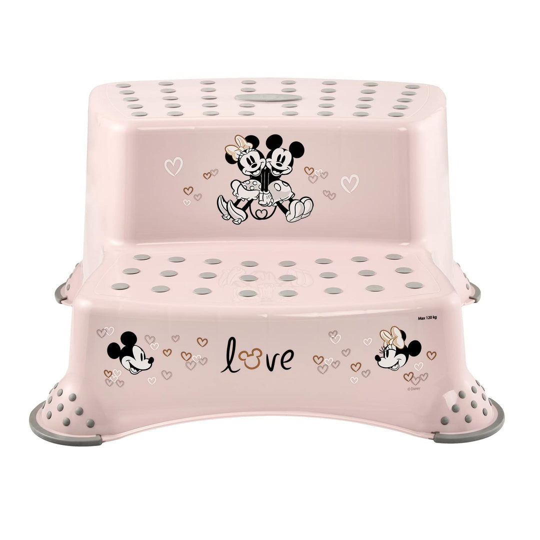 Trepied pentru copii cu două trepte Keeeper, cu suprafață antiderapantă, seria „Minnie Mouse”, capacitate de încărcare de până la 120 kg, 1003258124700