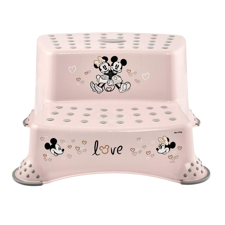 Trepied pentru copii cu două trepte Keeeper, cu suprafață antiderapantă, seria „Minnie Mouse”, capacitate de încărcare de până la 120 kg, 1003258124700