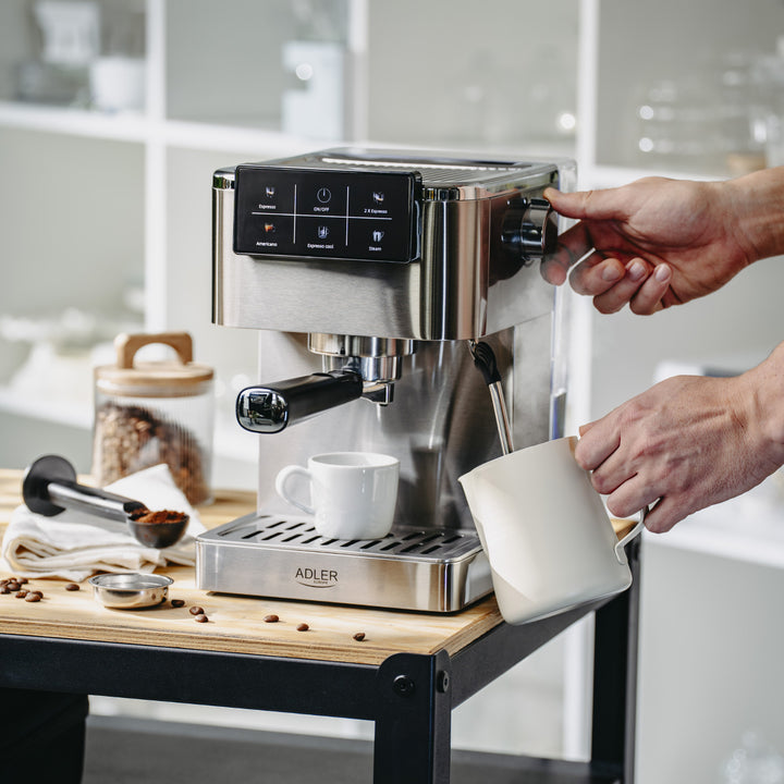 Mașină de cafea de 20 bar, Thermoblock, spumator de lapte, 5-în-1, Adler AD 4390