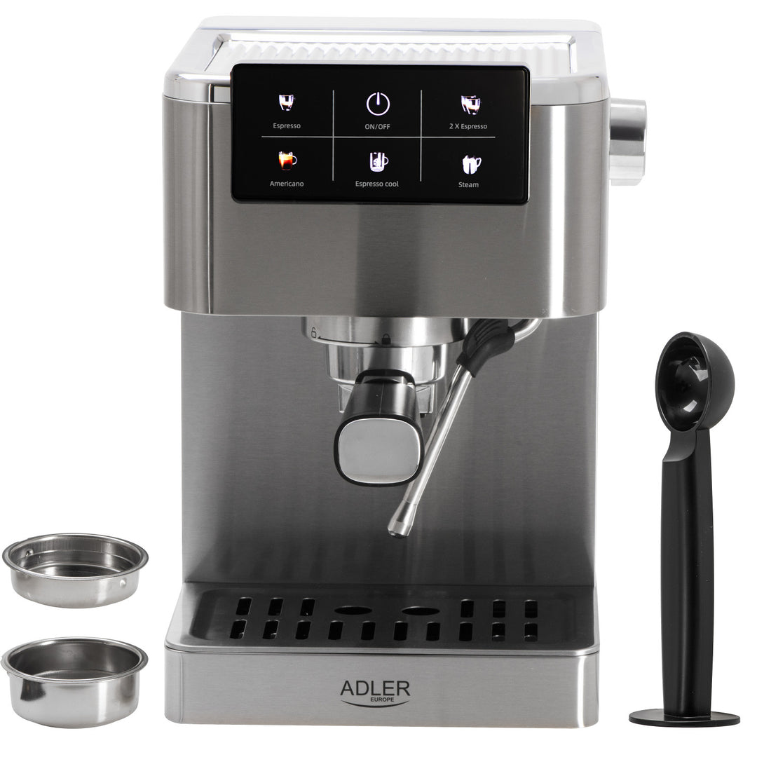 Mașină de cafea de 20 bar, Thermoblock, spumator de lapte, 5-în-1, Adler AD 4390