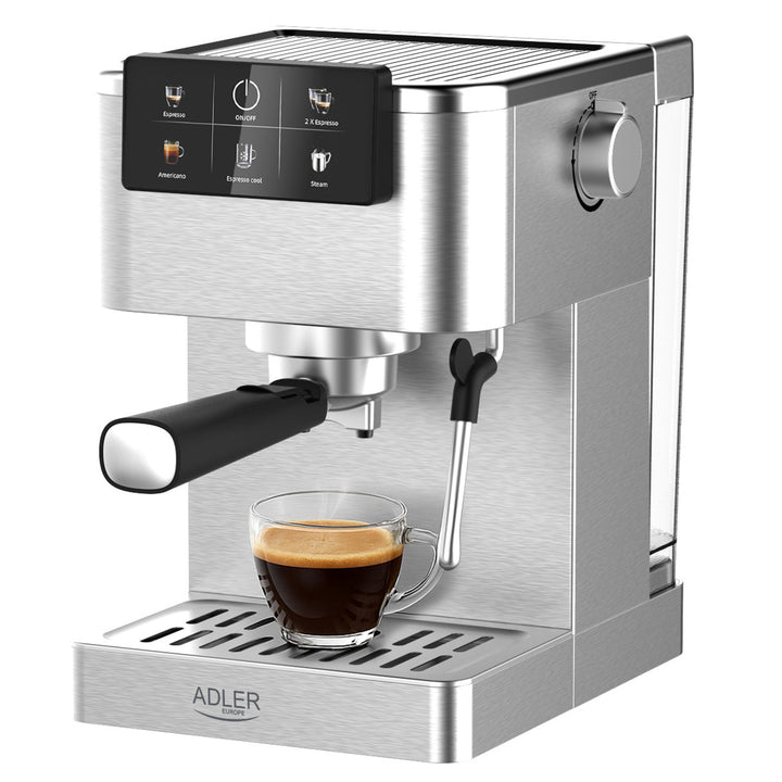 Mașină de cafea de 20 bar, Thermoblock, spumator de lapte, 5-în-1, Adler AD 4390