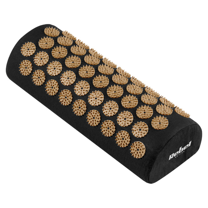 Covor terapeutic cu țepi pentru acupresură, cu pernă, 110x42 cm, XL, țepi aurii, Rebel Active