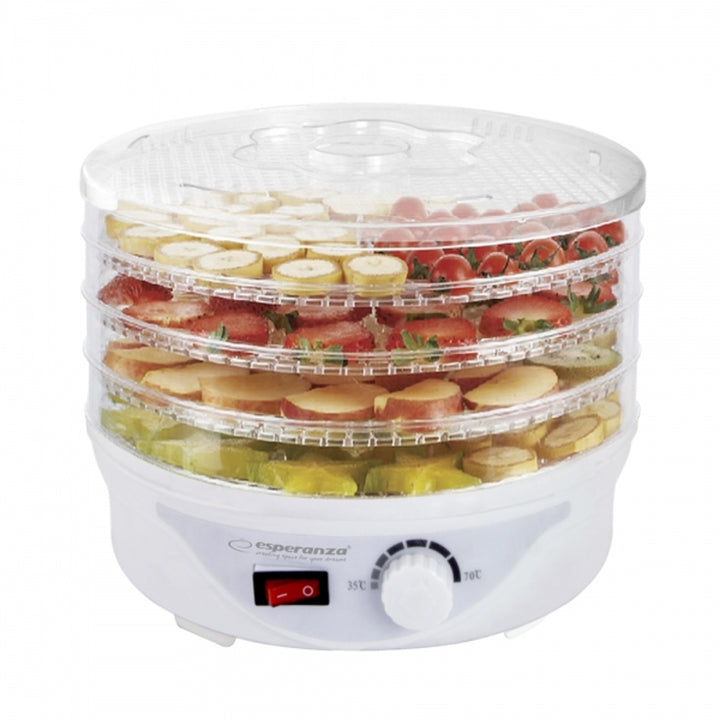 Uscător pentru ciuperci, fructe, legume și ierburi, 250 W, 8 programe de uscare Esperanza
