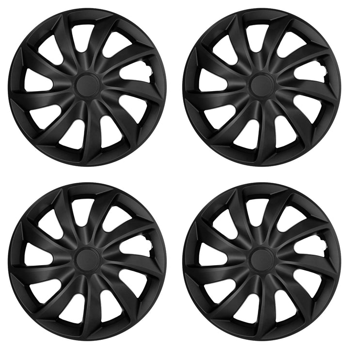 Capace universale pentru roți de mașină 13'' NRM Quad, negru mat, 4 bucăți