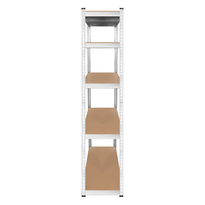 Raft metalic de depozitare, 5 rafturi, sarcină maximă de până la 750 kg, 180x90x40, argintiu Rebel, 2 bucăți