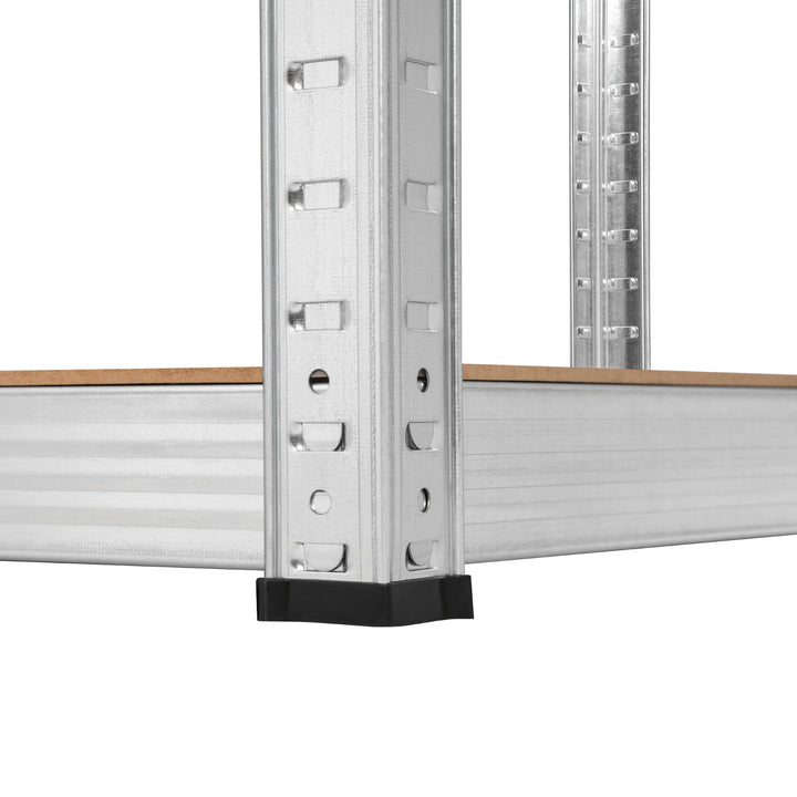 Raft metalic de depozitare, 5 rafturi, sarcină maximă de până la 750 kg, 180x90x40, argintiu Rebel, 2 bucăți