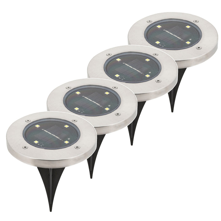 Lampa solară de grădină Rabalux Dannet, IP44, culoare crom satinat, 7975, 4 bucăți