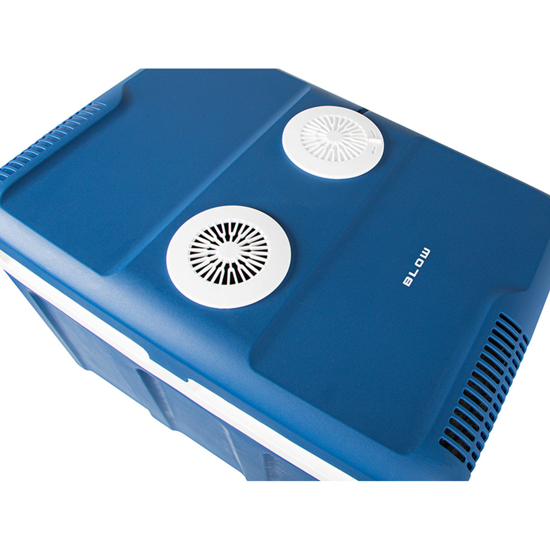 Frigider portabil pentru mașină Blow, cu roți, capacitate de 42 L, mod de încălzire, tensiune DC 12 V și AC 100 V–240 V, 44–210