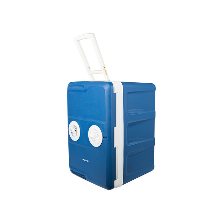Frigider portabil pentru mașină Blow, cu roți, capacitate de 42 L, mod de încălzire, tensiune DC 12 V și AC 100 V–240 V, 44–210