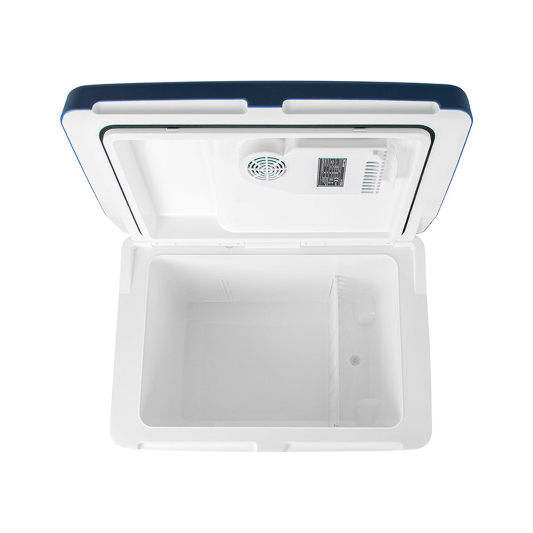 Frigider portabil pentru mașină Blow, cu roți, capacitate de 42 L, mod de încălzire, tensiune DC 12 V și AC 100 V–240 V, 44–210