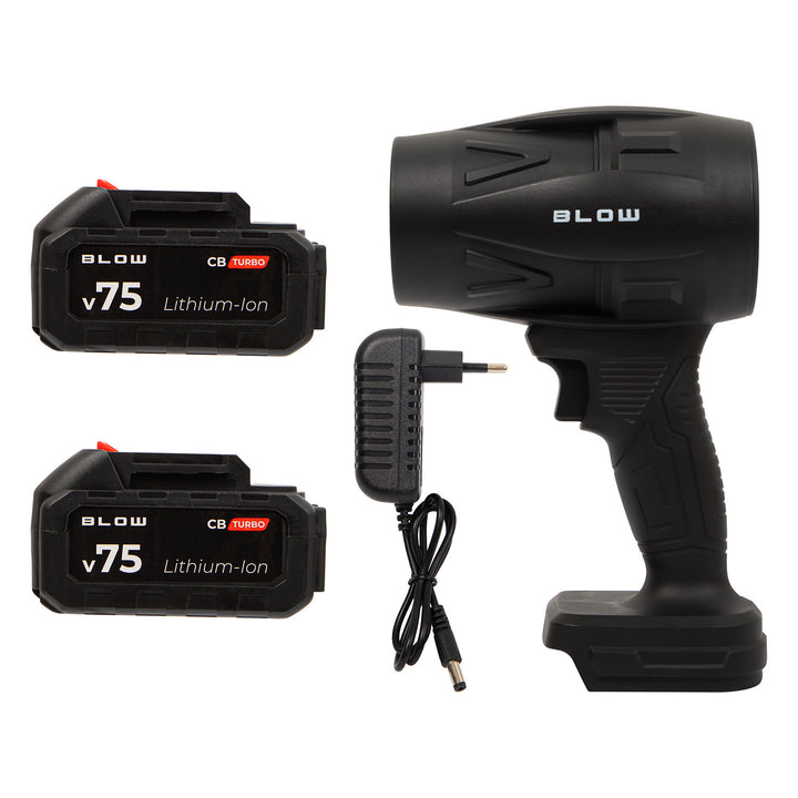 Suflantă cu baterie BLOW 21V CB TURBO, 130.000 de rotații, 2,4 Ah, cutie de transport