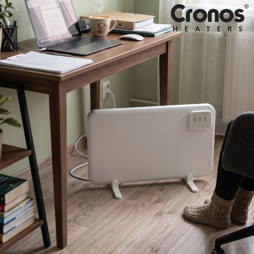 Panou de încălzire cu infraroșu pentru sub birou Cronos, putere 120 W, temporizator, 3 niveluri de funcționare, DCH-150