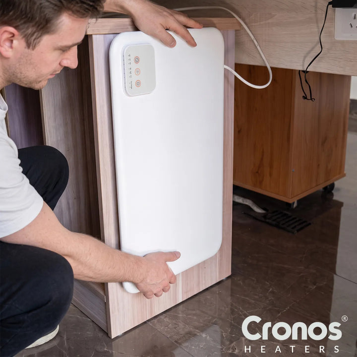 Panou de încălzire cu infraroșu pentru sub birou Cronos, putere 120 W, temporizator, 3 niveluri de funcționare, DCH-150