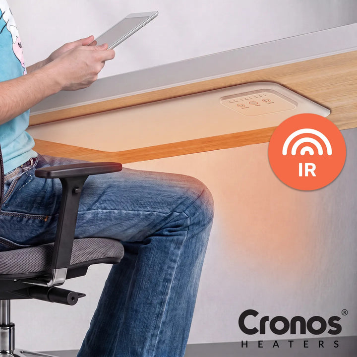 Panou de încălzire cu infraroșu pentru sub birou Cronos, putere 120 W, temporizator, 3 niveluri de funcționare, DCH-150