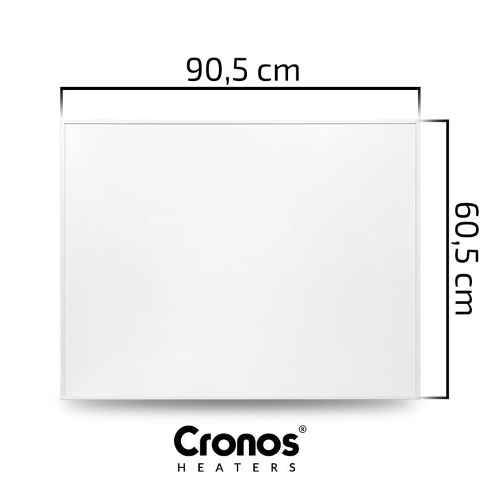 Panou de încălzire cu infraroșu Cronos Graphene, putere 580 W, culoare albă, încălzește o încăpere de până la 16 m², telecomandă, PRO CGP-580TWP