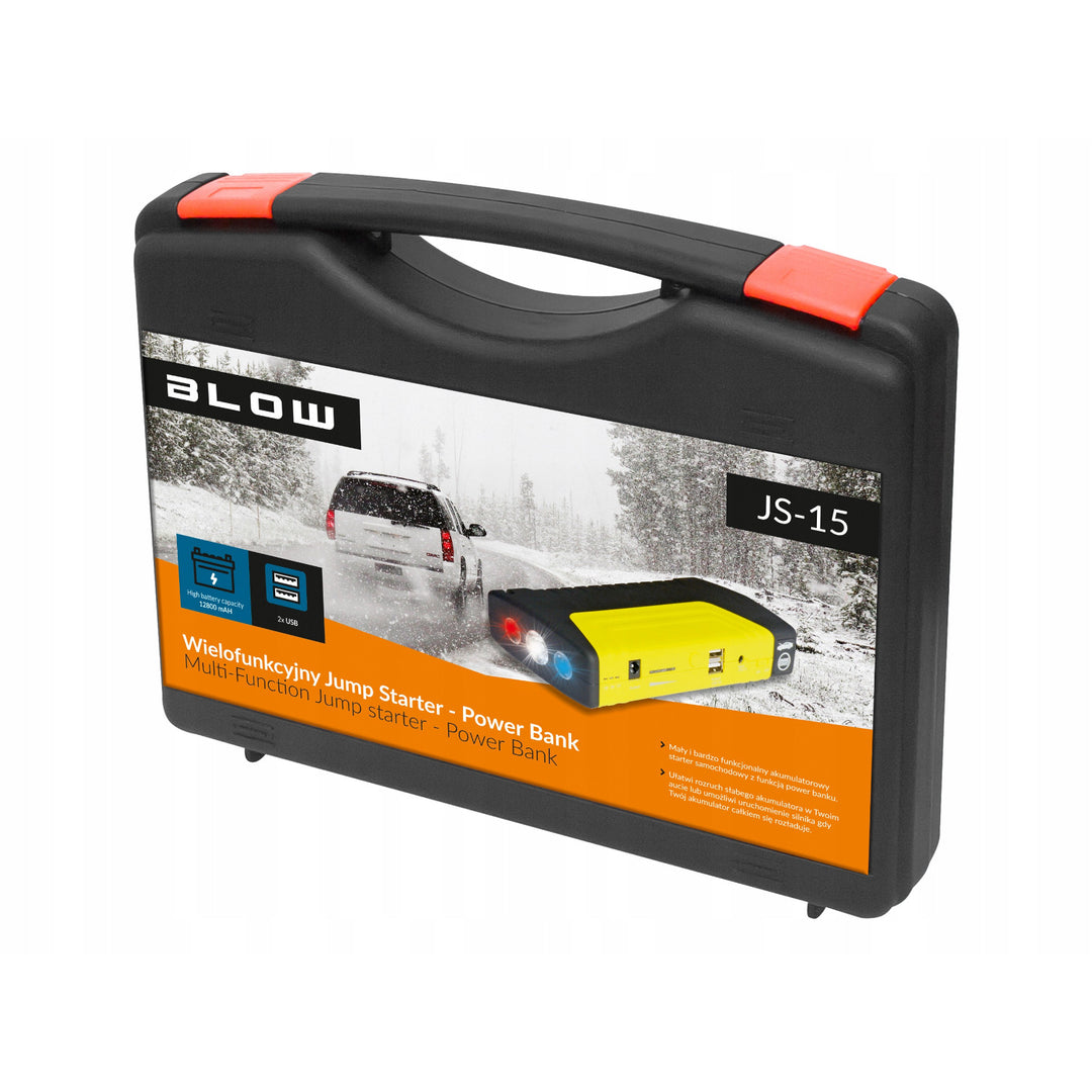 Jump Starter Blow, funcție de powerbank, curent – de pornire 200 A, vârf 400 A, capacitate 12 800 mAh, 81-201#
