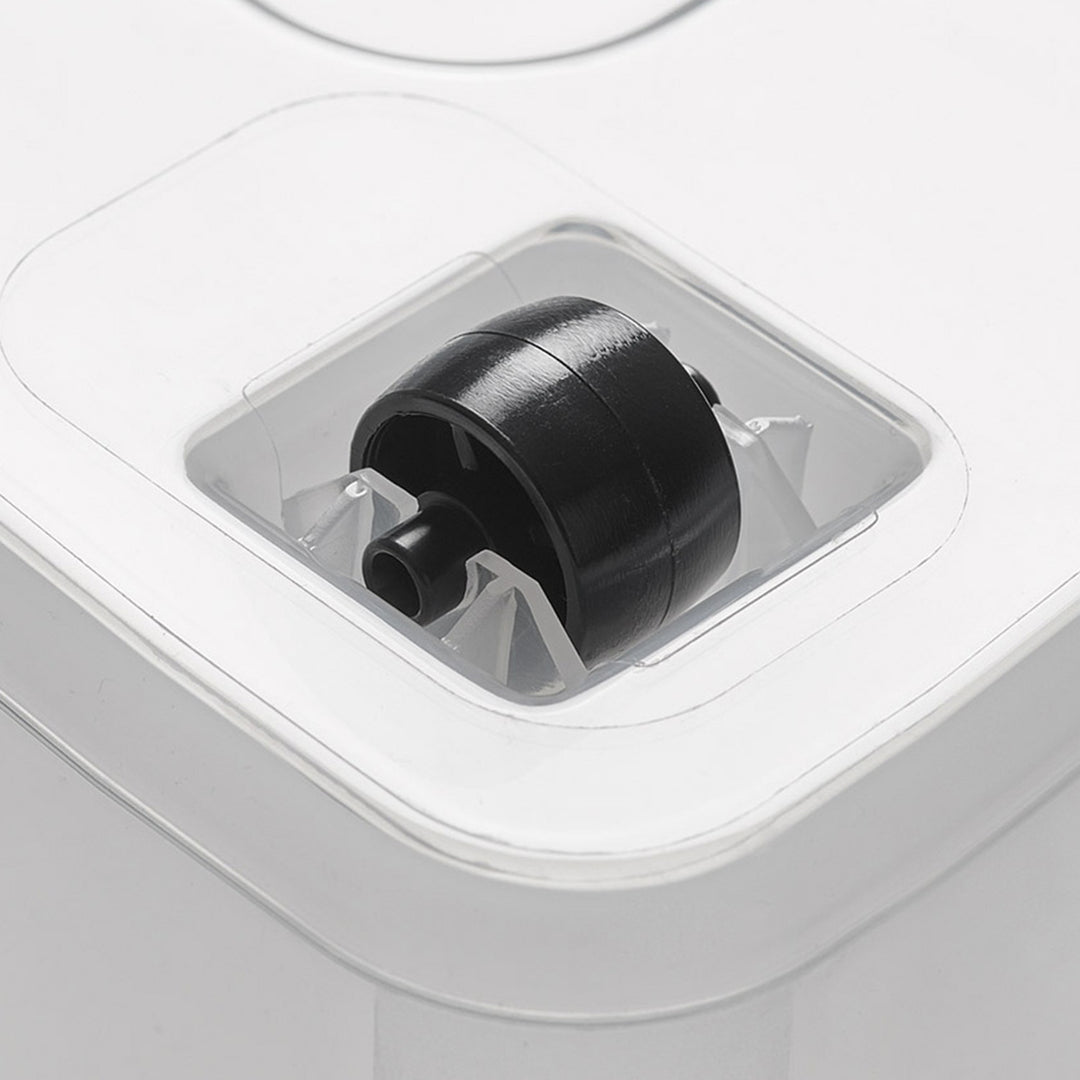 Recipient Moxom SimpleStore, capacitate 60 L, transparent, capac cu cleme, prevăzut cu roți, fără BPA, 04-0081