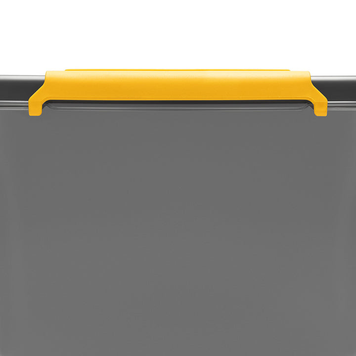 Recipient Moxom SolidStore, capacitate 80 L, gri, capac cu cleme, prevăzut cu roți, fără BPA, 04-0217