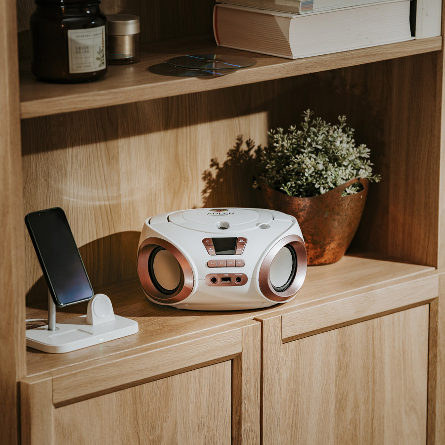 Radio Boombox CD-MP3, USB, radio FM, AUX, mufă pentru căști, Adler, AD 1181