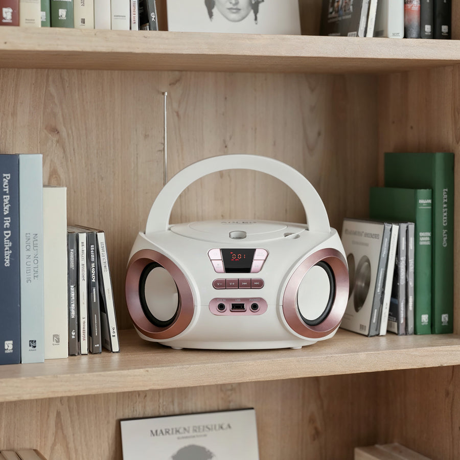 Radio Boombox CD-MP3, USB, radio FM, AUX, mufă pentru căști, Adler, AD 1181