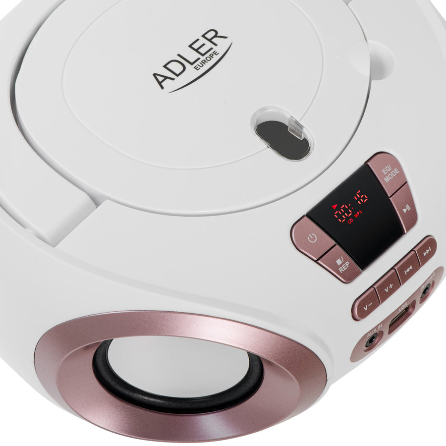 Radio Boombox CD-MP3, USB, radio FM, AUX, mufă pentru căști, Adler, AD 1181
