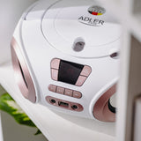 Radio Boombox CD-MP3, USB, radio FM, AUX, mufă pentru căști, Adler, AD 1181