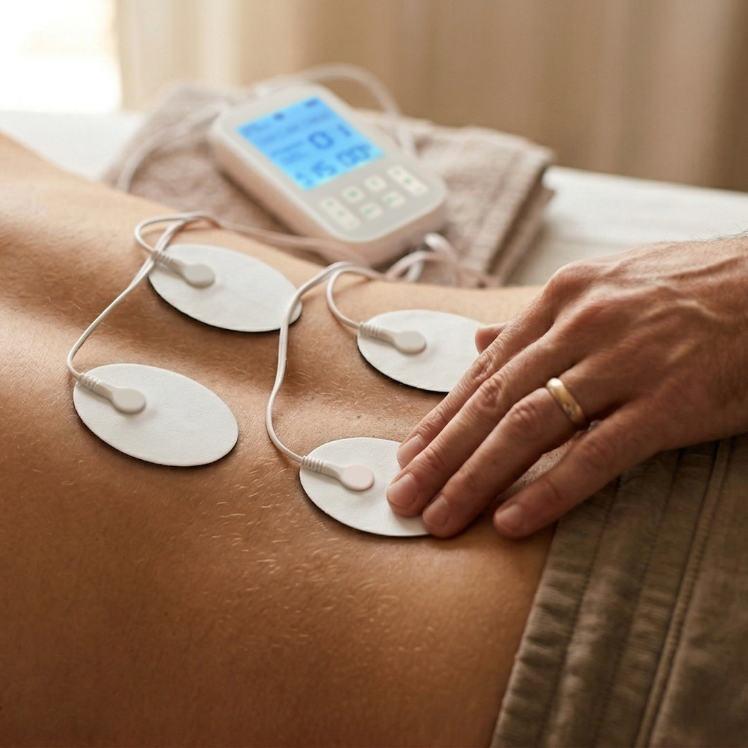 Aparat de masaj și electrostimulator muscular, TENS/EMS, stimulare 3-în-1, Mediatech, MT6543