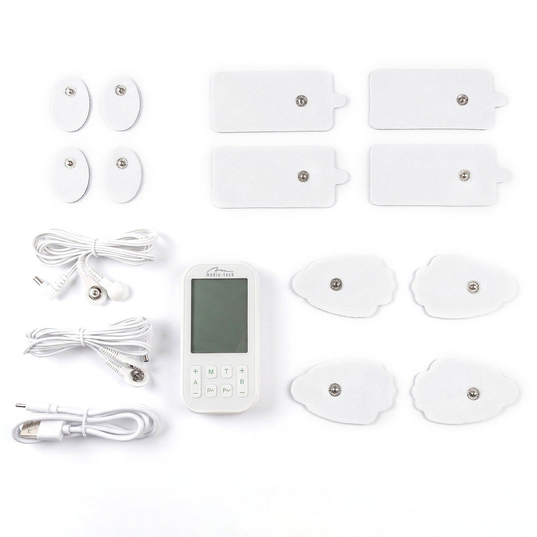 Aparat de masaj și electrostimulator muscular, TENS/EMS, stimulare 3-în-1, Mediatech, MT6543